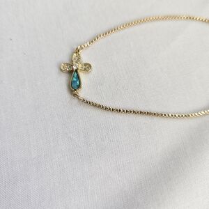 Adjustable Cross Bracelet - Bolo Slider Style